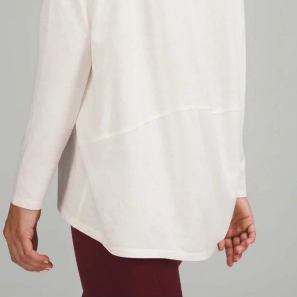 Lululemon Back In Action Long Sleeve Shirt ~ Sz 10 ~ Cirrus Lemon Strawberry